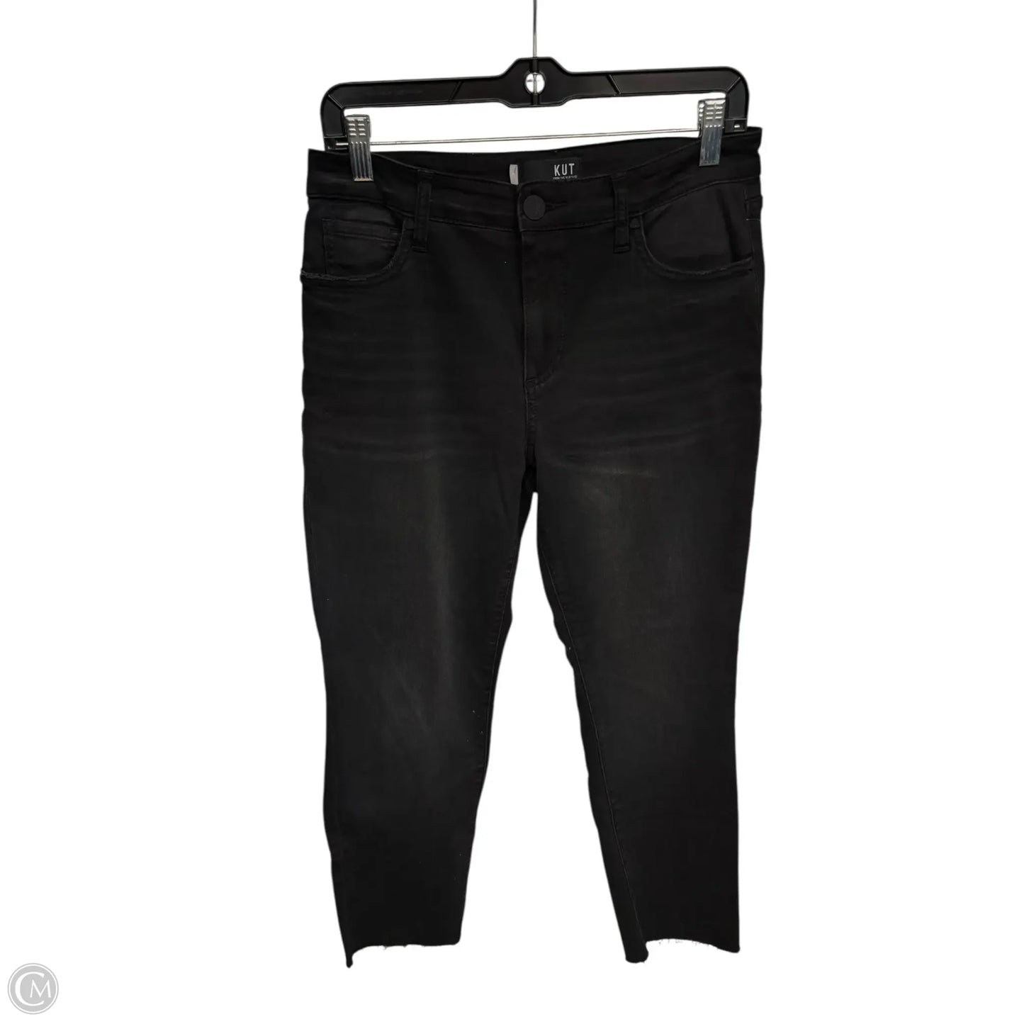 Jeans Straight By Kut In Black Denim, Size: 6