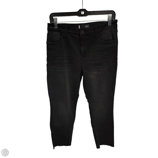 Jeans Straight By Kut In Black Denim, Size: 6