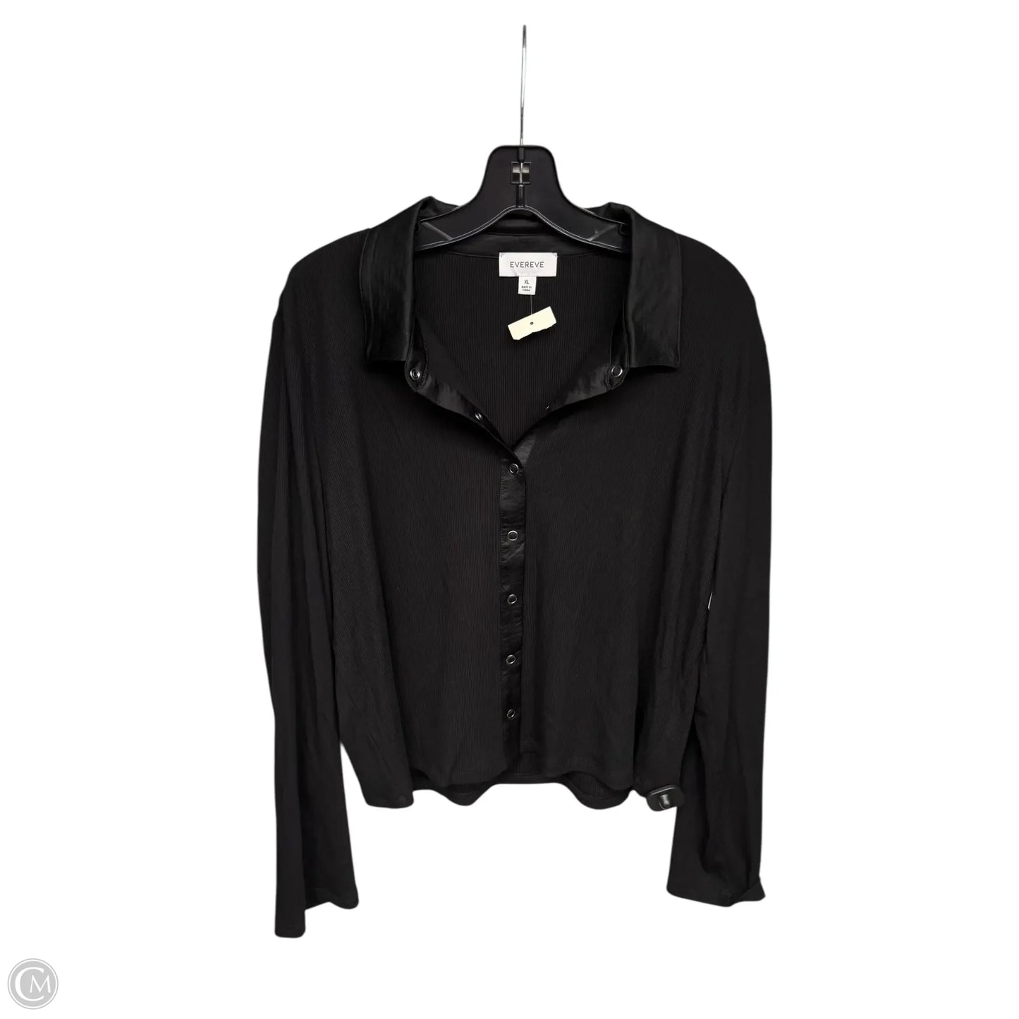 Top Long Sleeve By Evereve In Black, Size: Xl