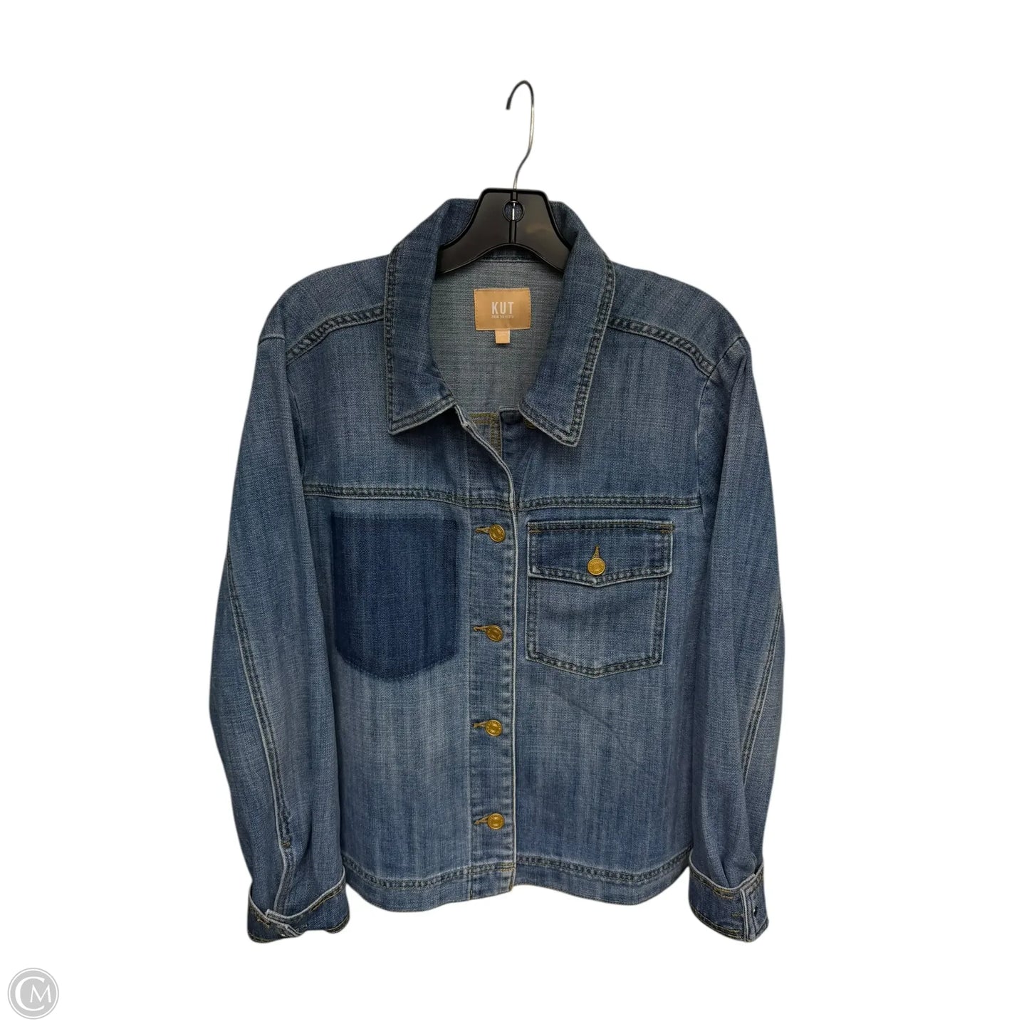 Jacket Denim By Kut In Blue Denim, Size: L