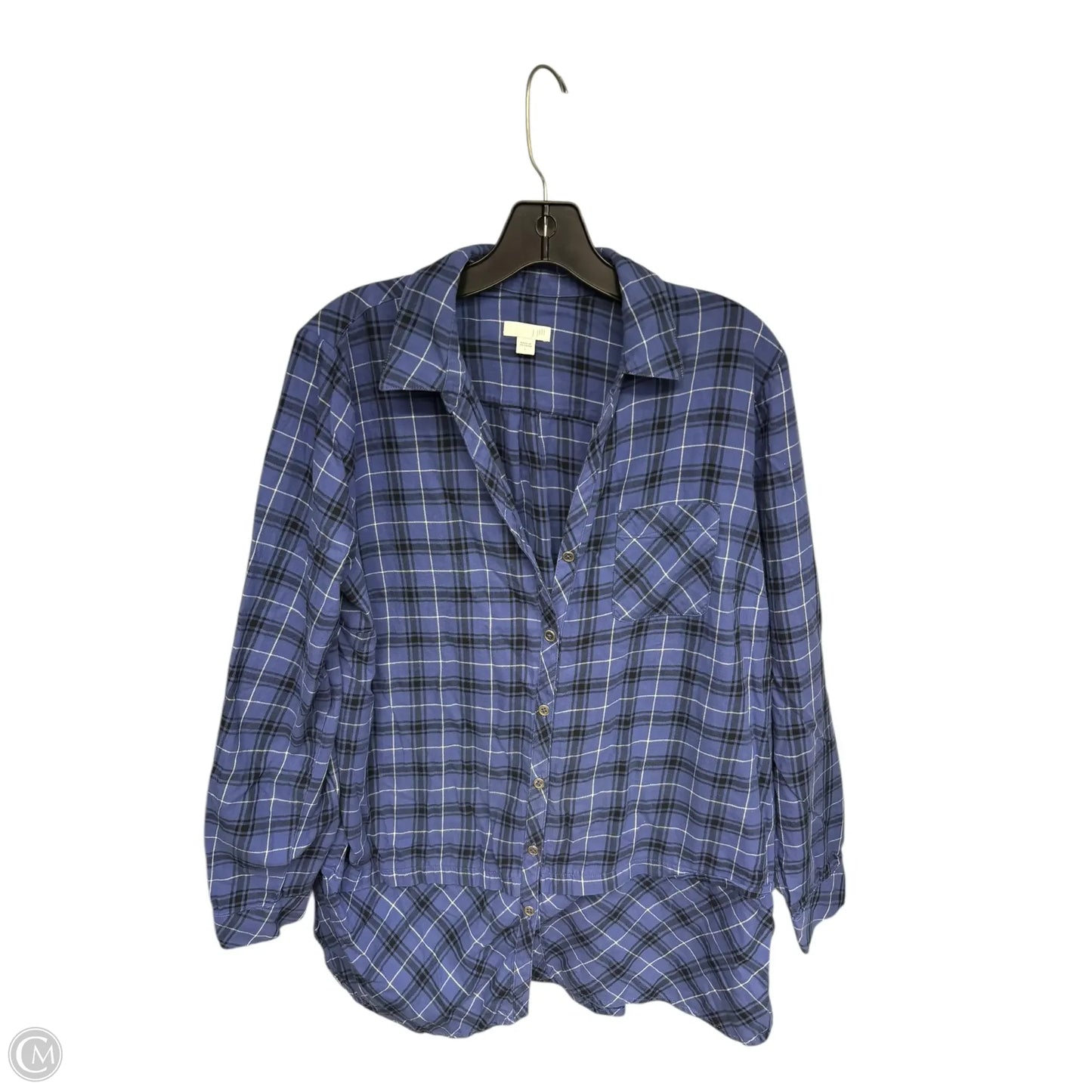 Top Long Sleeve By J. Jill In Blue, Size: L
