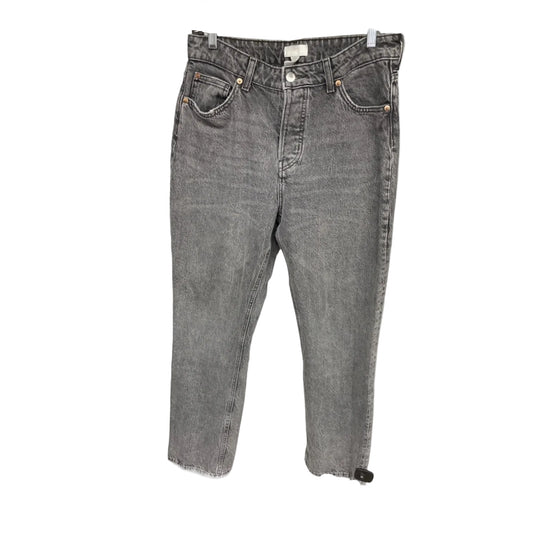 Jeans Straight By H&m In Black Denim, Size: 10