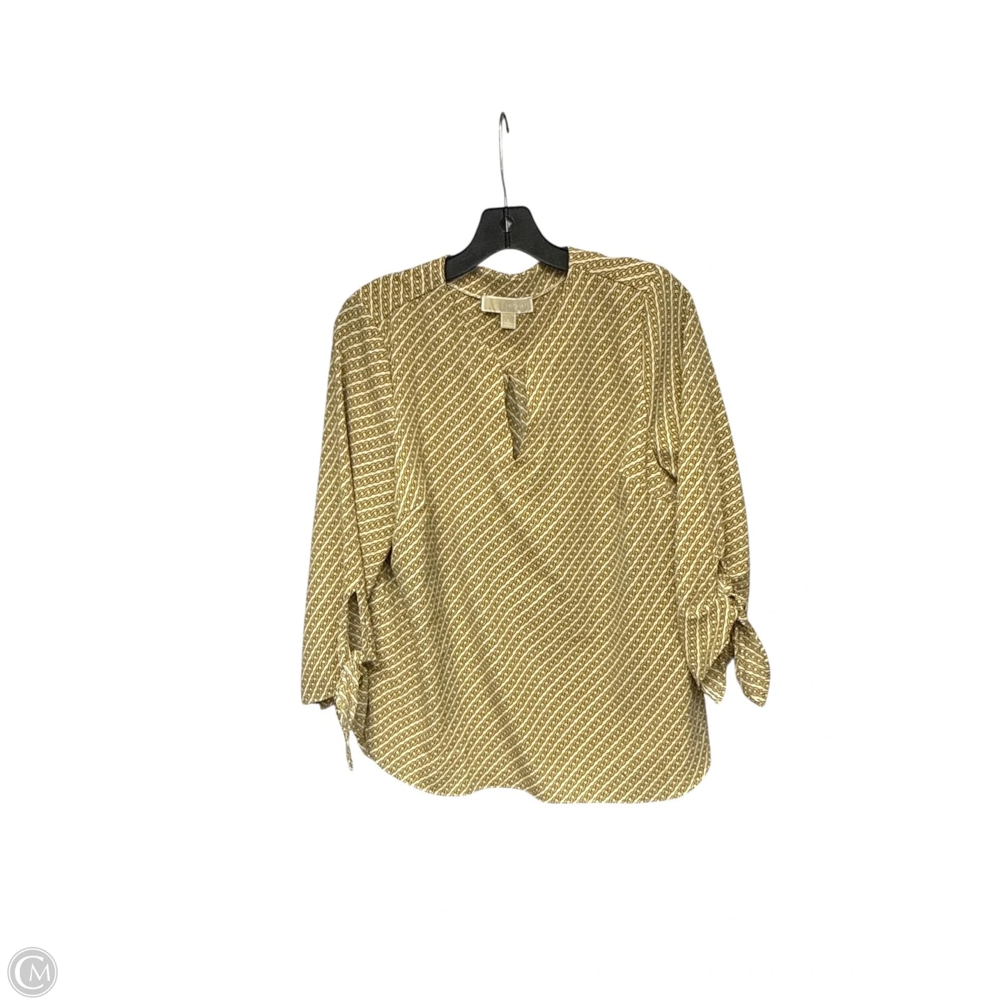 Top Long Sleeve By Michael By Michael Kors In Yellow, Size: L