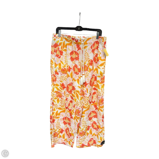 Pants Linen By Sigrid Olsen In Orange & Pink, Size: Xl