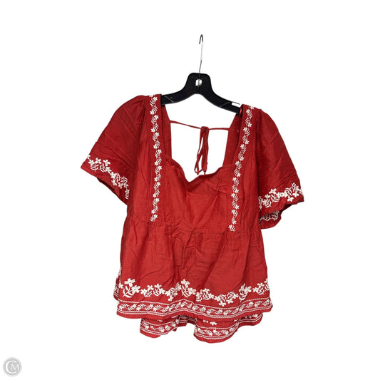 Top Short Sleeve By Old Navy In Orange, Size: Xl