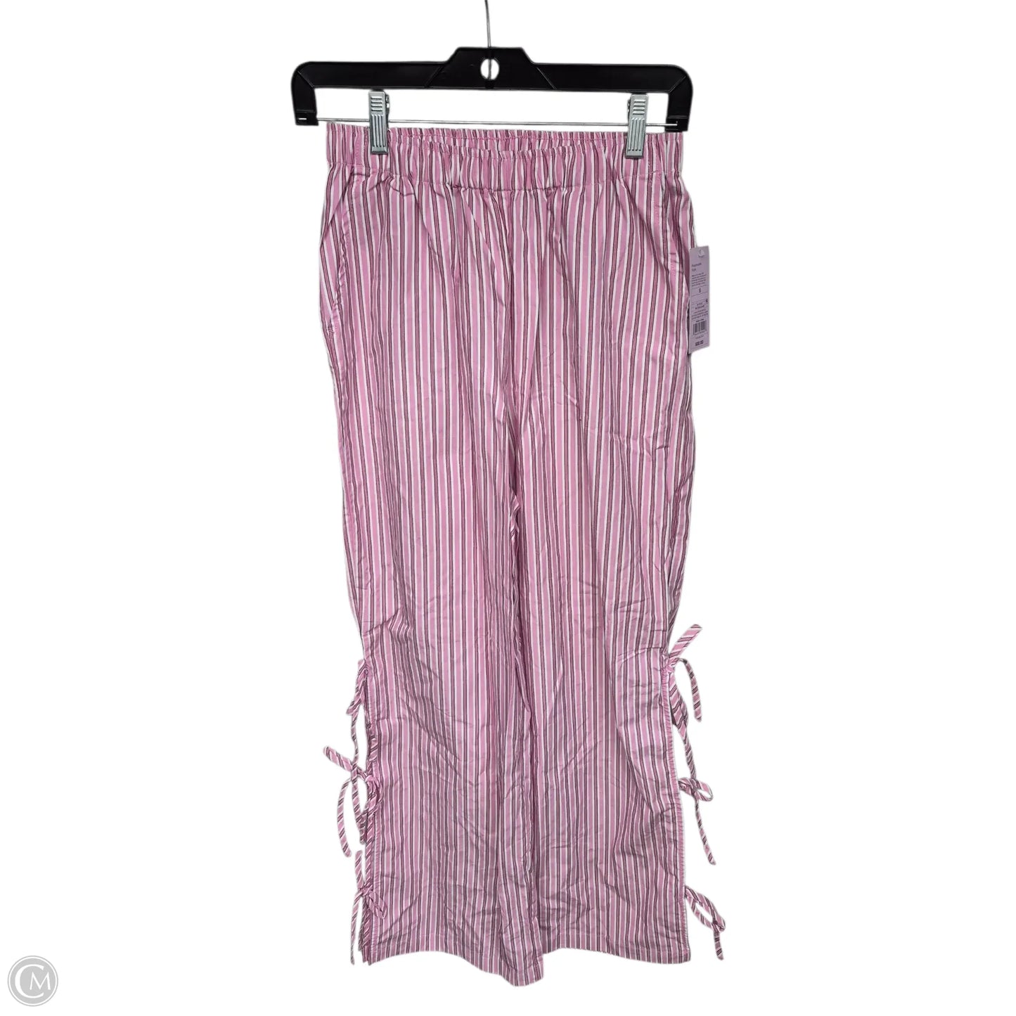 Pants Lounge By A New Day In Pink & White, Size: S