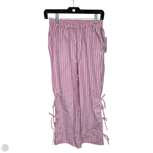 Pants Lounge By A New Day In Pink & White, Size: S