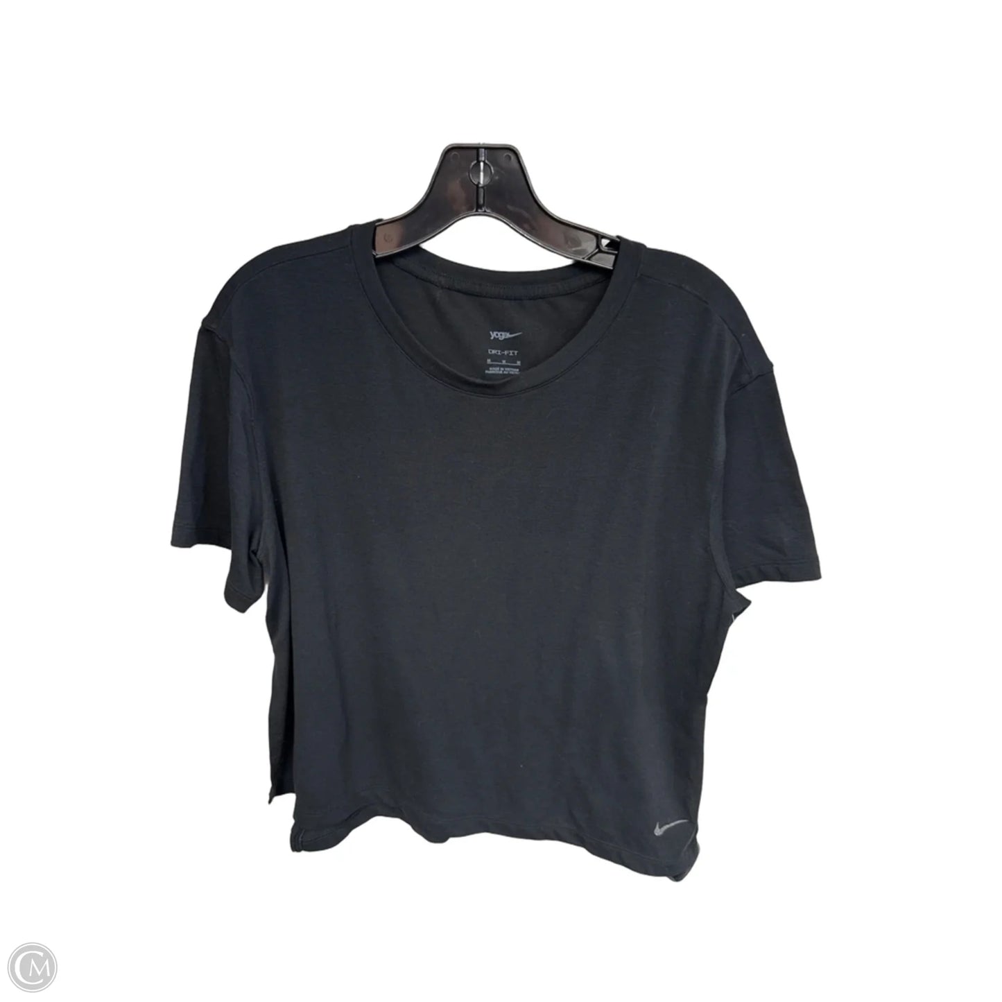 Athletic Top Short Sleeve By Nike Apparel In Black, Size: M