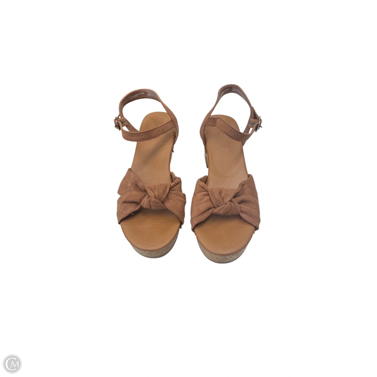 Sandals Heels Block By Universal Thread In Brown, Size: 9