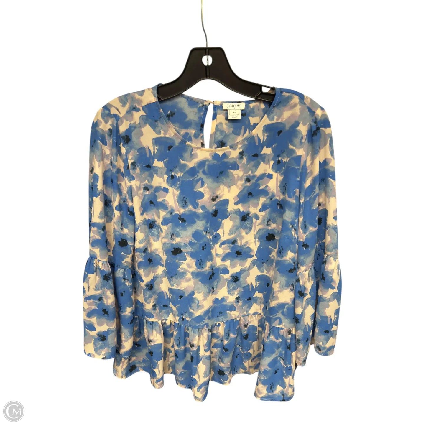 Top 3/4 Sleeve By J. Crew In Pink & Blue, Size: Xs