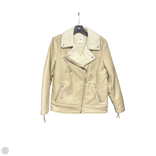 Jacket Faux Fur & Sherpa By Gap In Cream, Size: S