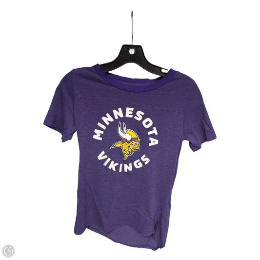 Athletic Top Short Sleeve By Nfl In Purple, Size: M