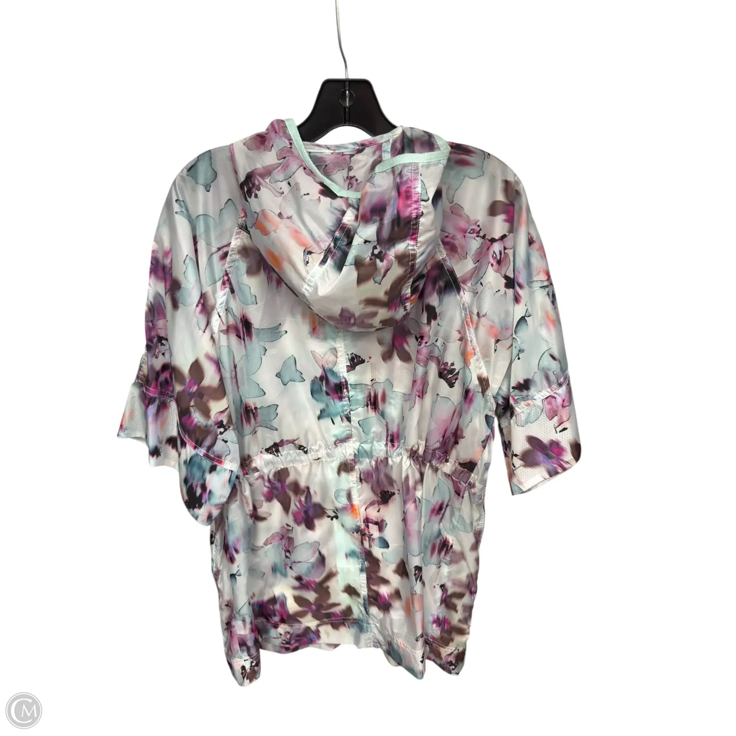 Jacket Windbreaker By Catherine Malandrino In Purple & White, Size: S