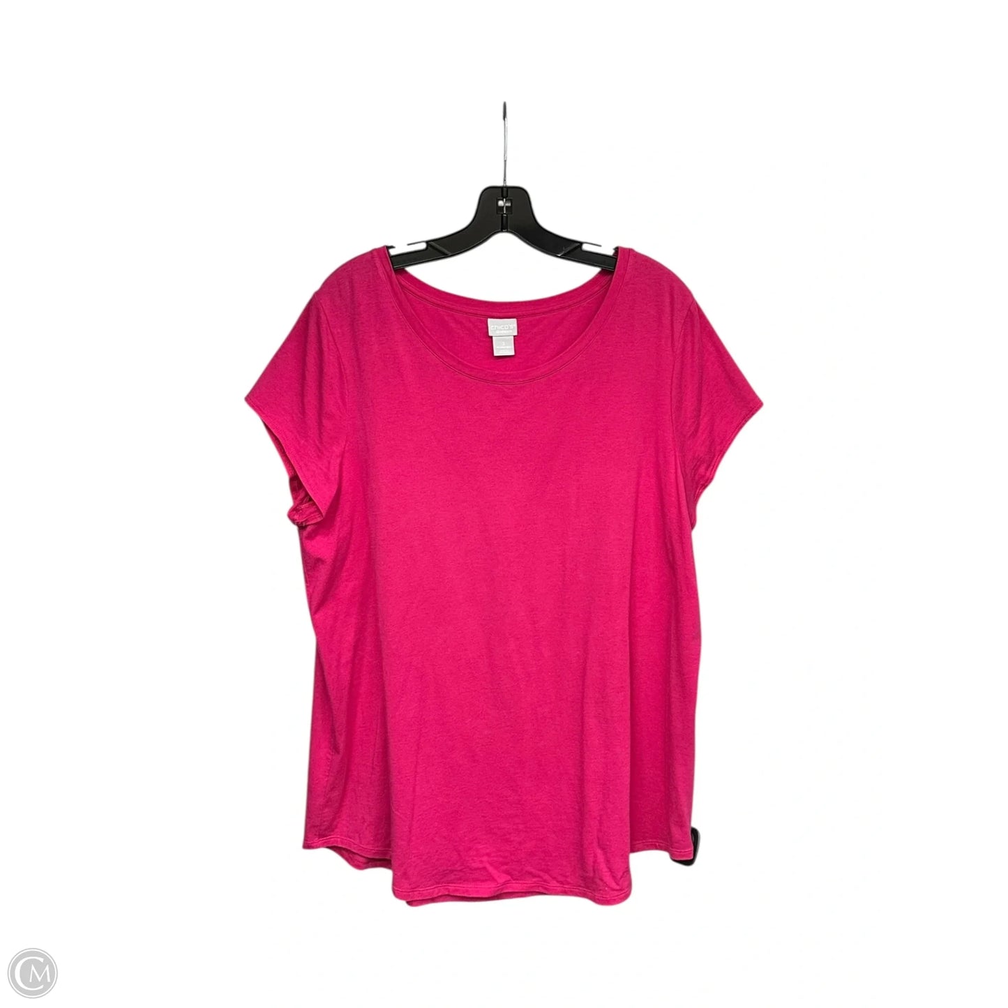 Top Short Sleeve By Chicos In Pink, Size: Xl