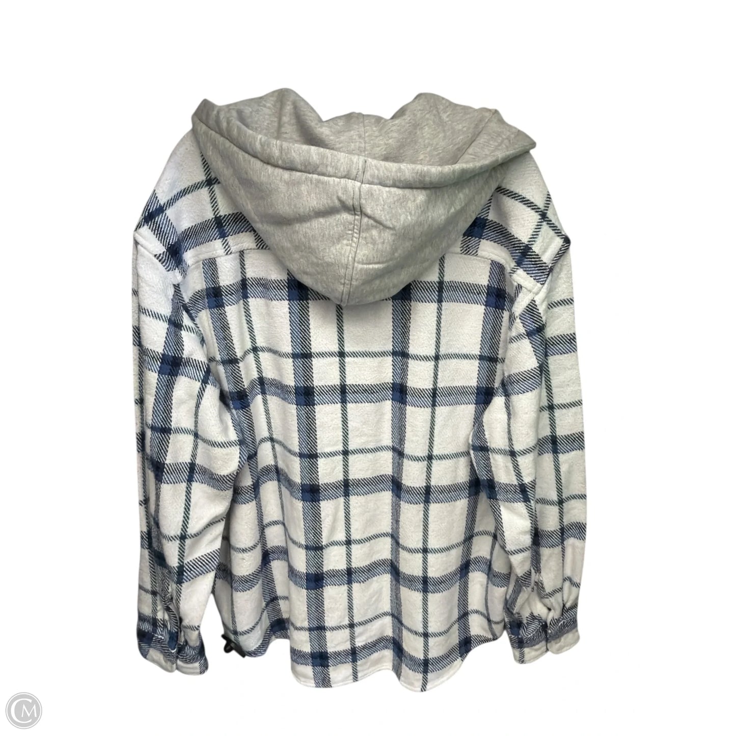Jacket Shirt By American Eagle In Blue & White, Size: Xl