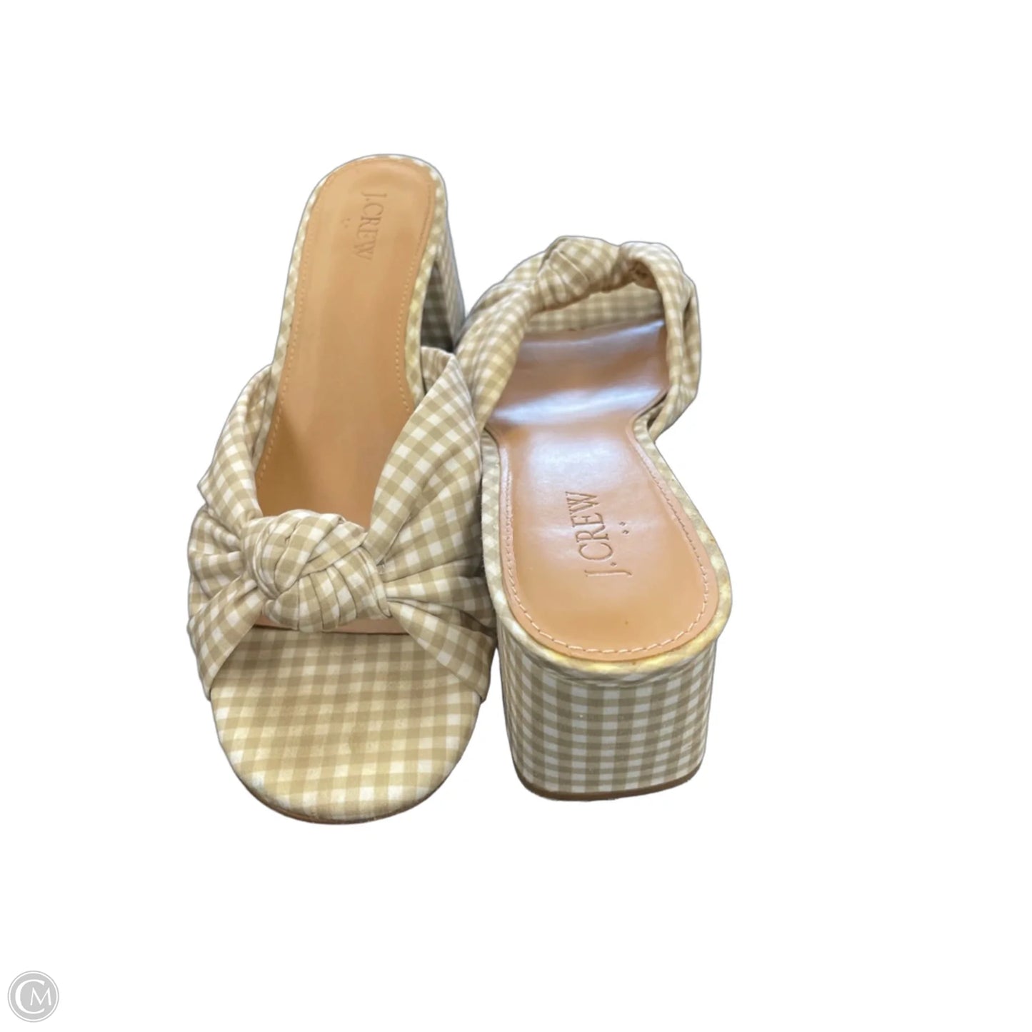 Sandals Heels Block By J. Crew In Cream, Size: 11
