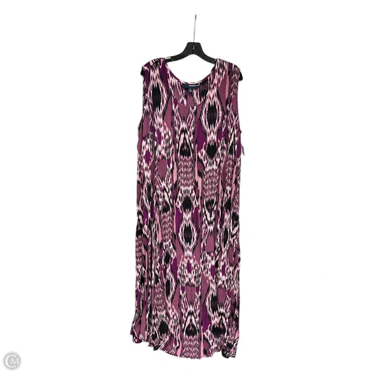Dress Casual Maxi By Denim 24/7 In Purple, Size: 1x