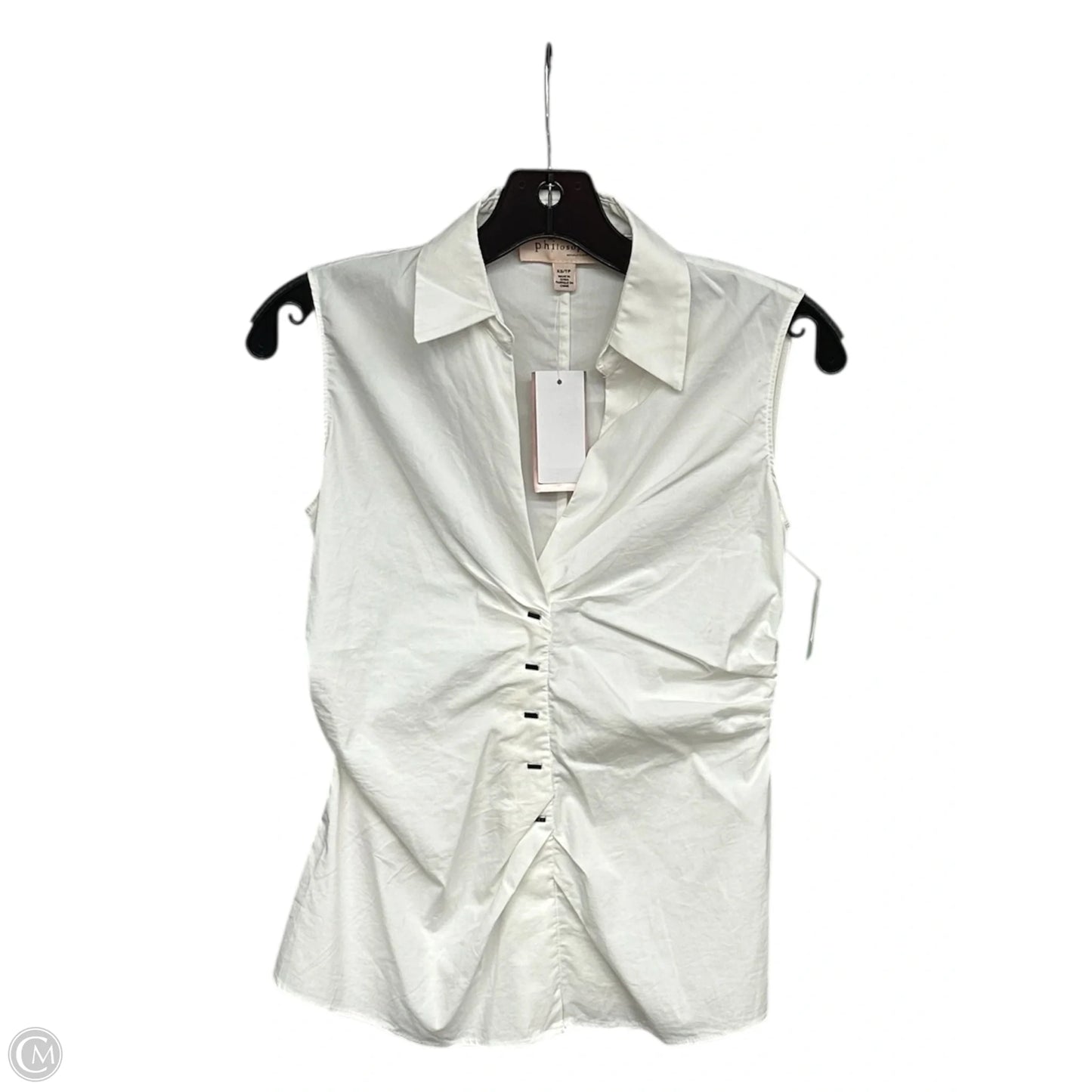Top Sleeveless By Philosophy In White, Size: Xs