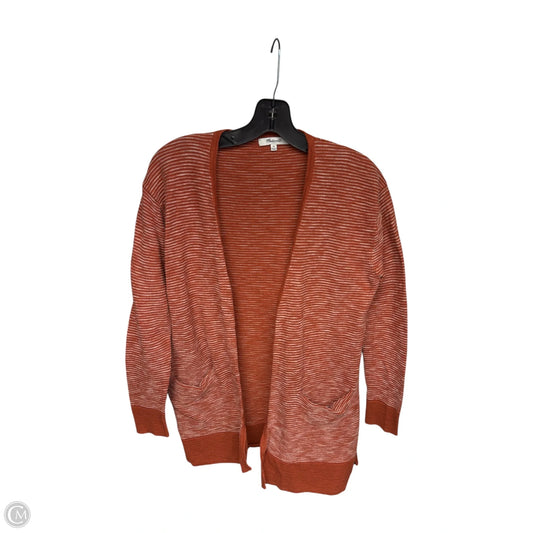 Cardigan By Madewell In Orange & White, Size: Xs
