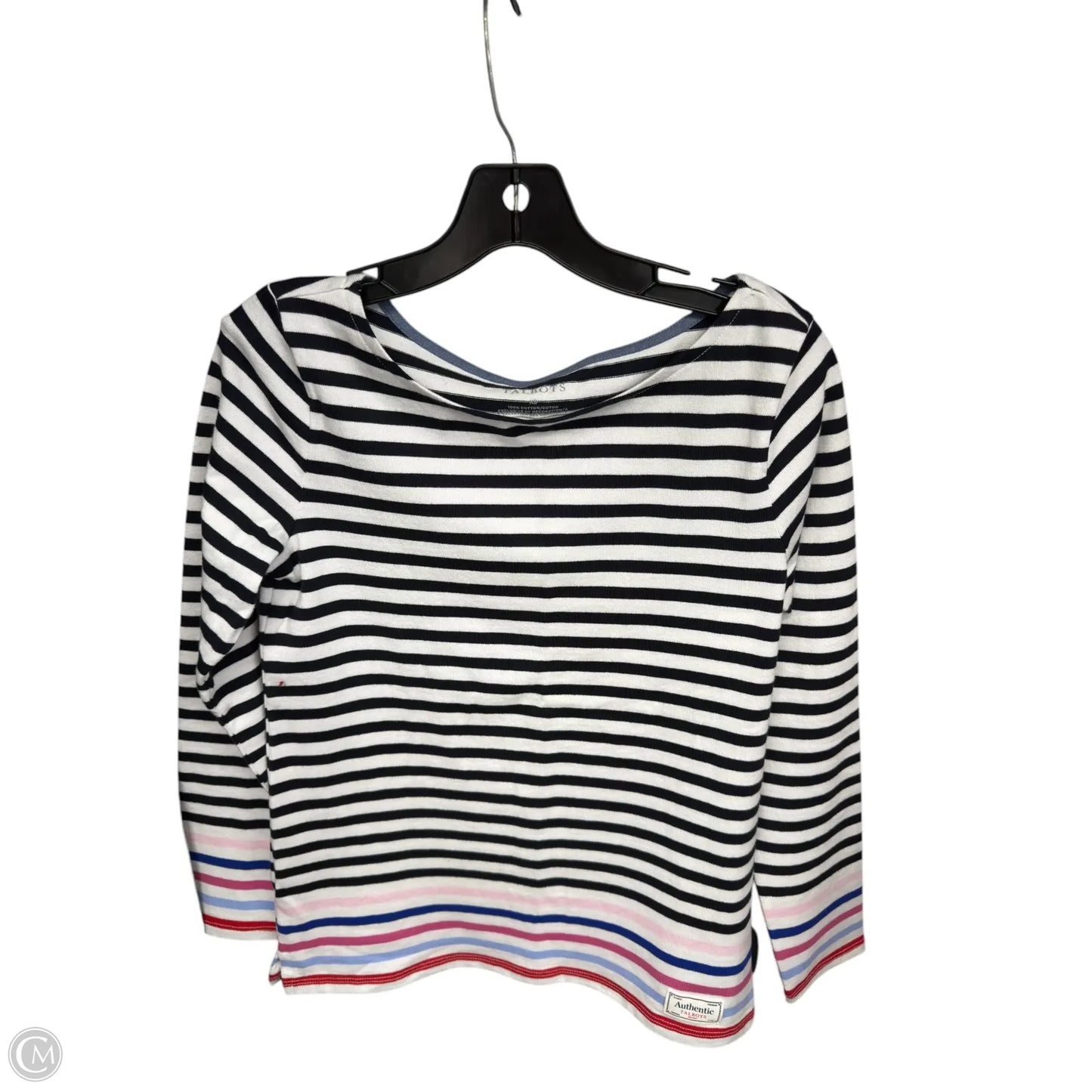 Top Long Sleeve By Talbots In Striped Pattern, Size: Xs