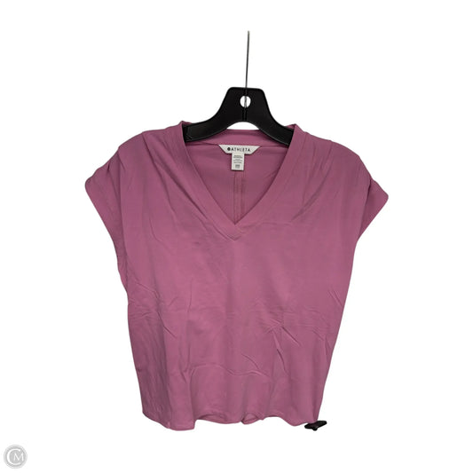 Athletic Top Short Sleeve By Athleta In Pink, Size: Xxs
