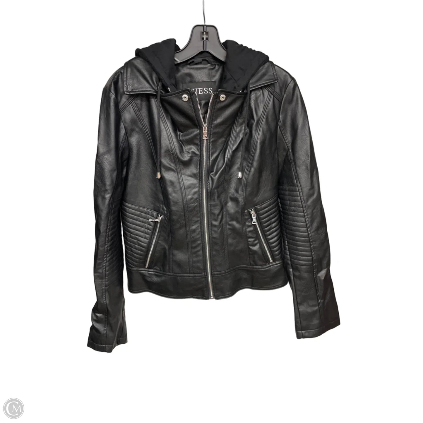 Jacket Moto By Guess In Black, Size: L