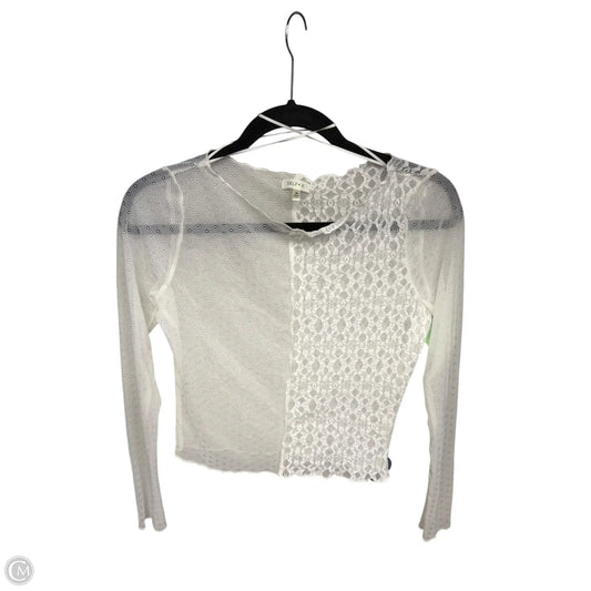 Top Long Sleeve By Clothes Mentor In White, Size: M