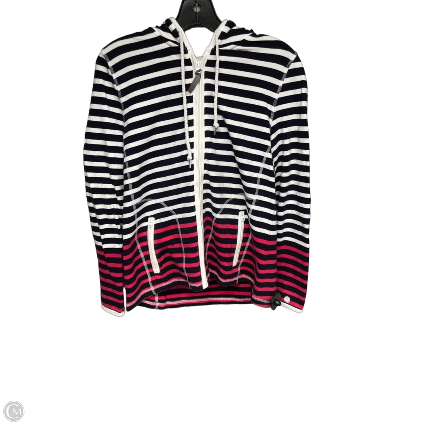 Sweatshirt Hoodie By Talbots In Blue & Pink, Size: Mp
