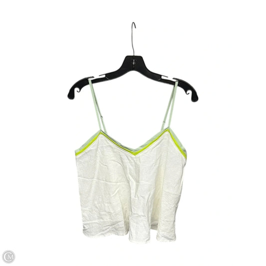 Tank Top By Fore In White & Yellow, Size: M