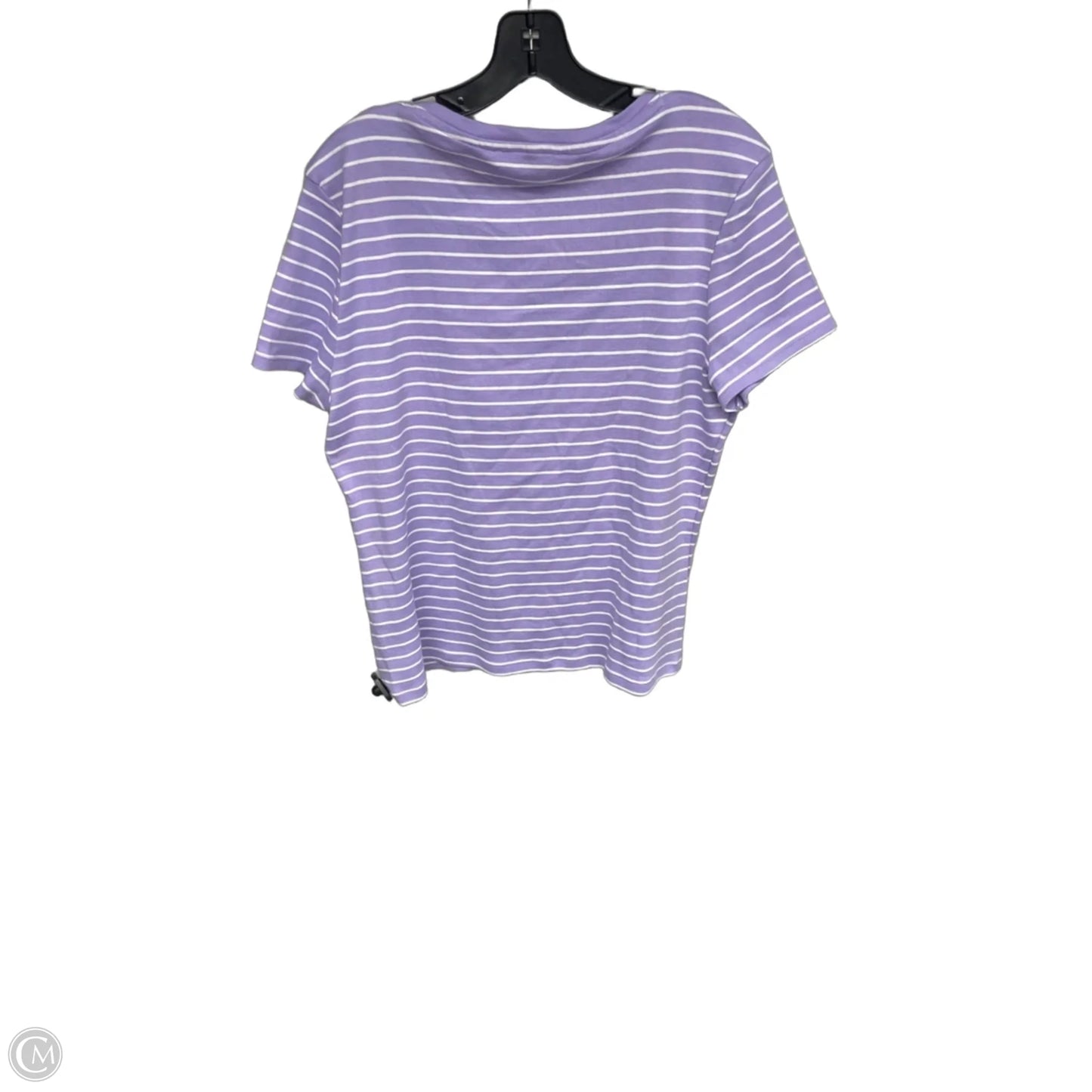Top Short Sleeve By Tommy Hilfiger In Purple, Size: Xl