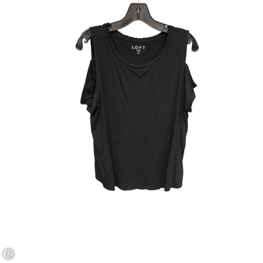 Top Short Sleeve By Loft In Black, Size: Xl