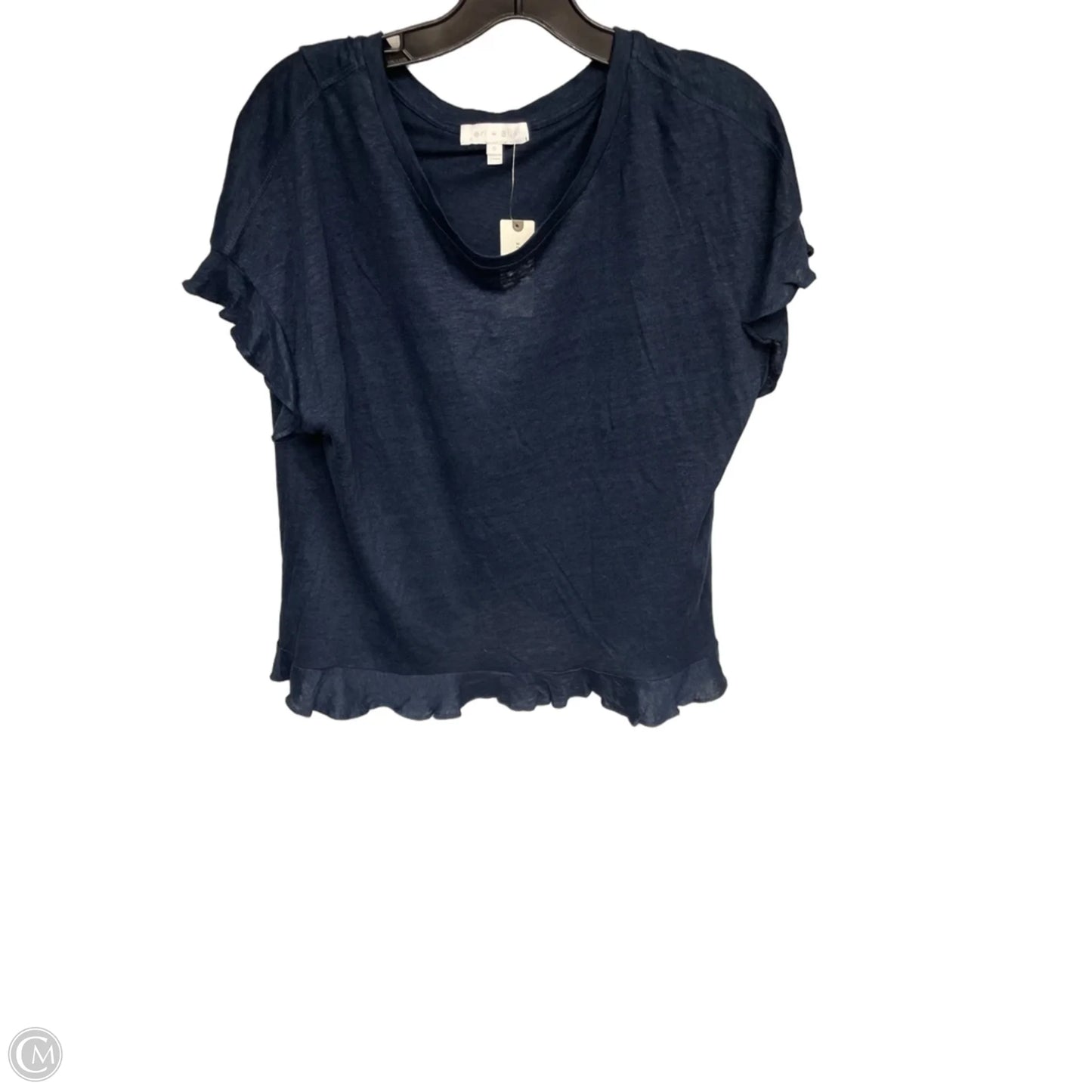 Top Short Sleeve By Eri + Ali In Navy, Size: S