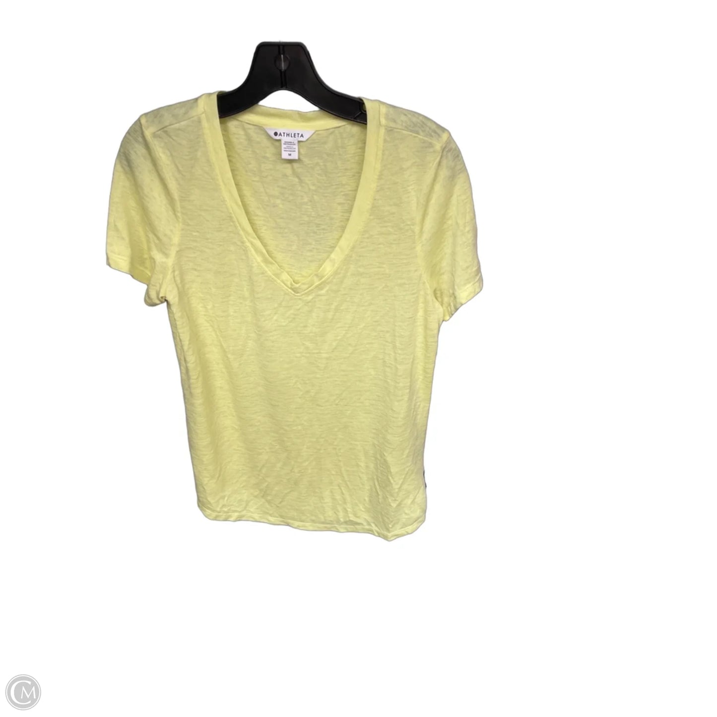 Top Short Sleeve By Athleta In Yellow, Size: M