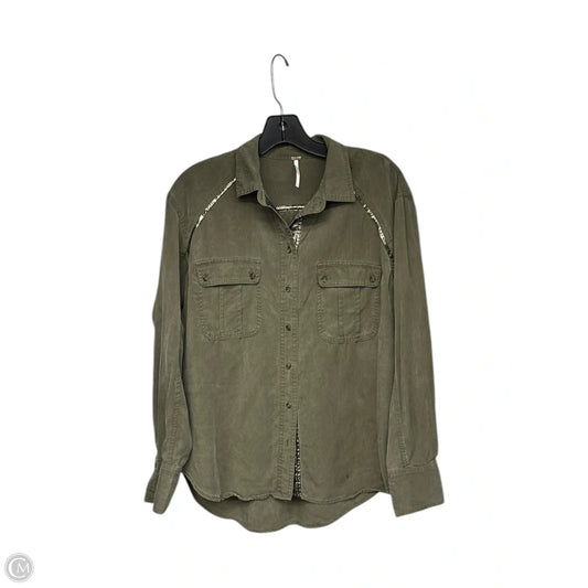 Top Long Sleeve By Free People In Green, Size: S