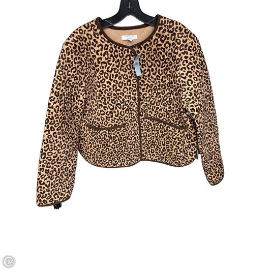Jacket Puffer & Quilted By Ann Taylor In Animal Print, Size: 14