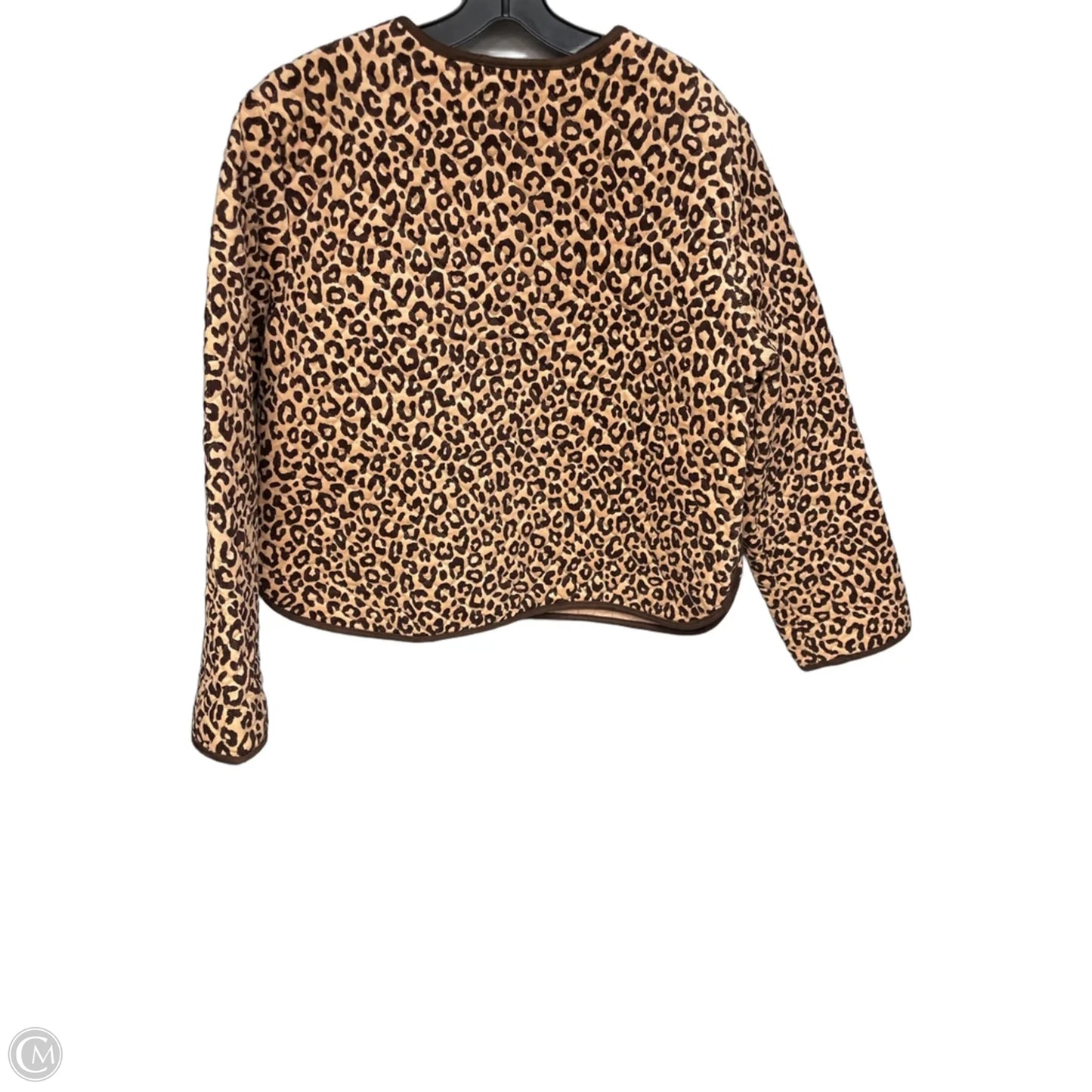 Jacket Puffer & Quilted By Ann Taylor In Animal Print, Size: 14