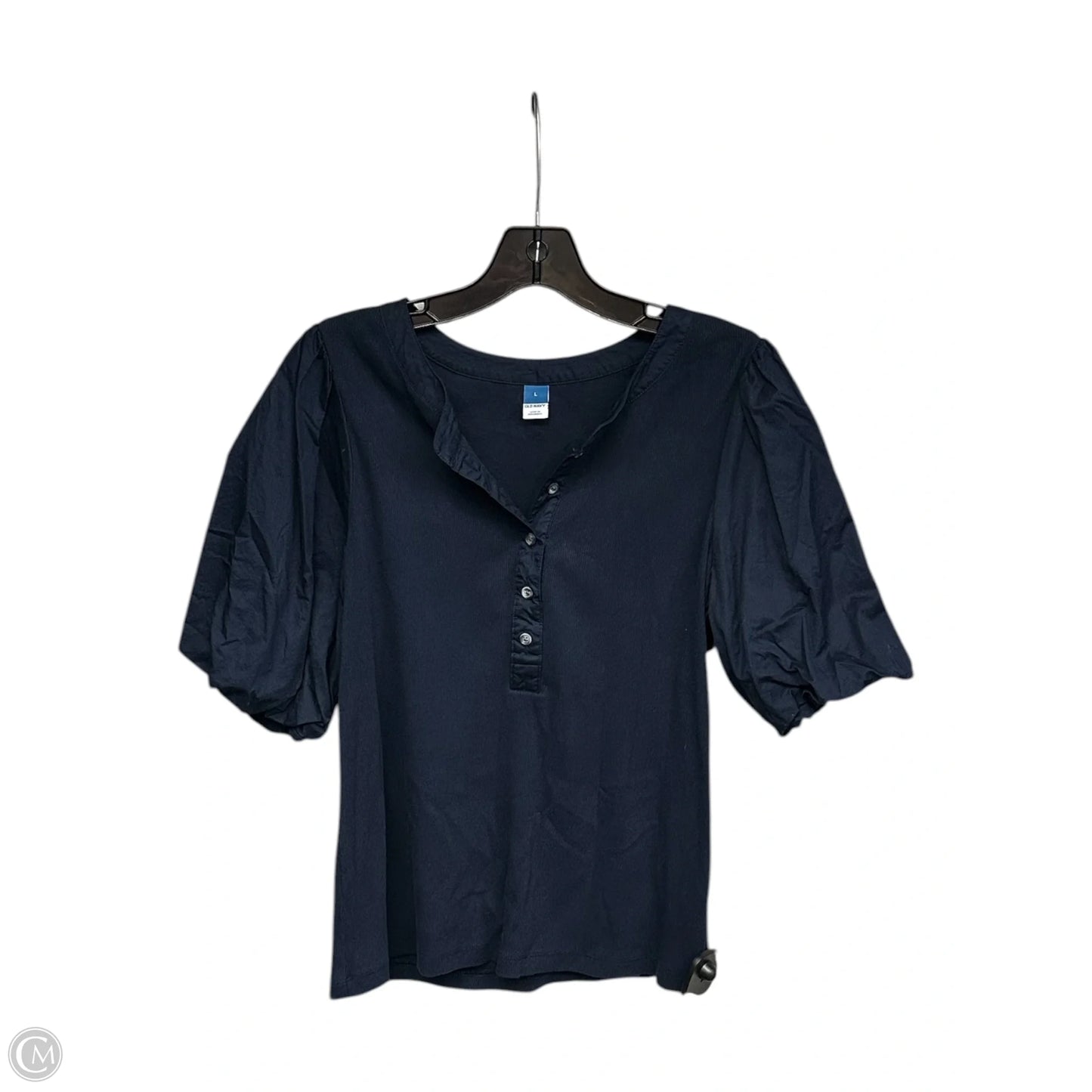 Top Short Sleeve By Old Navy In Navy, Size: L