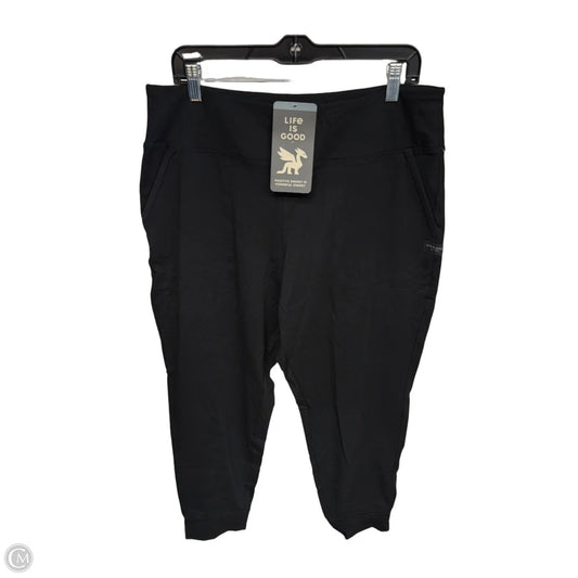 Athletic Pants By Life Is Good In Black, Size: Xl