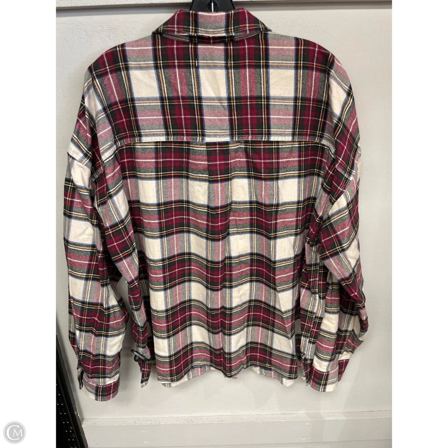 Top Long Sleeve By Madewell In Plaid Pattern, Size: Xxl