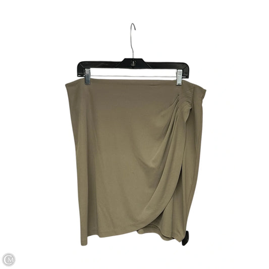 Skirt Midi By Anne Klein In Green, Size: Xl