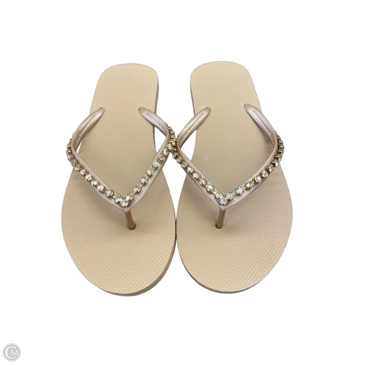 Sandals Flip Flops By Shade & Shore In Tan, Size: 10