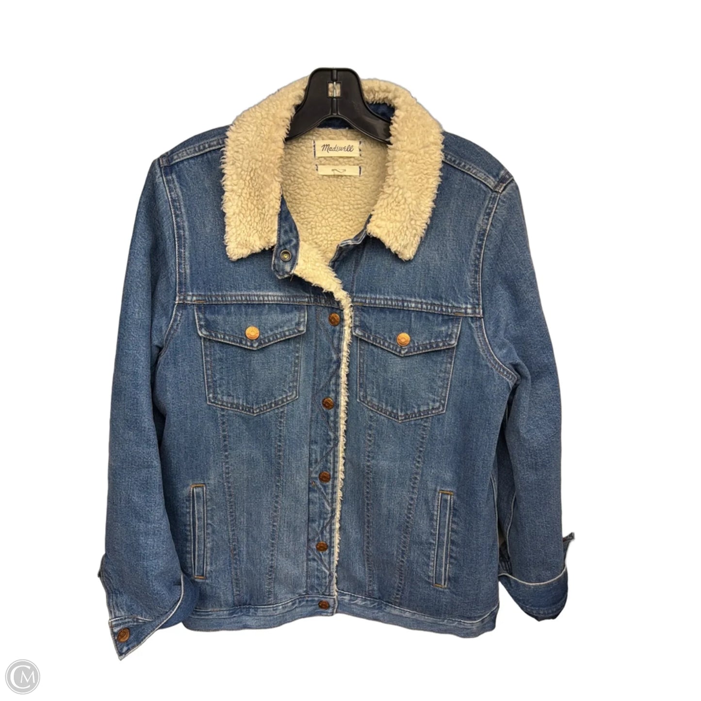 Jacket Denim By Madewell In Blue Denim, Size: M