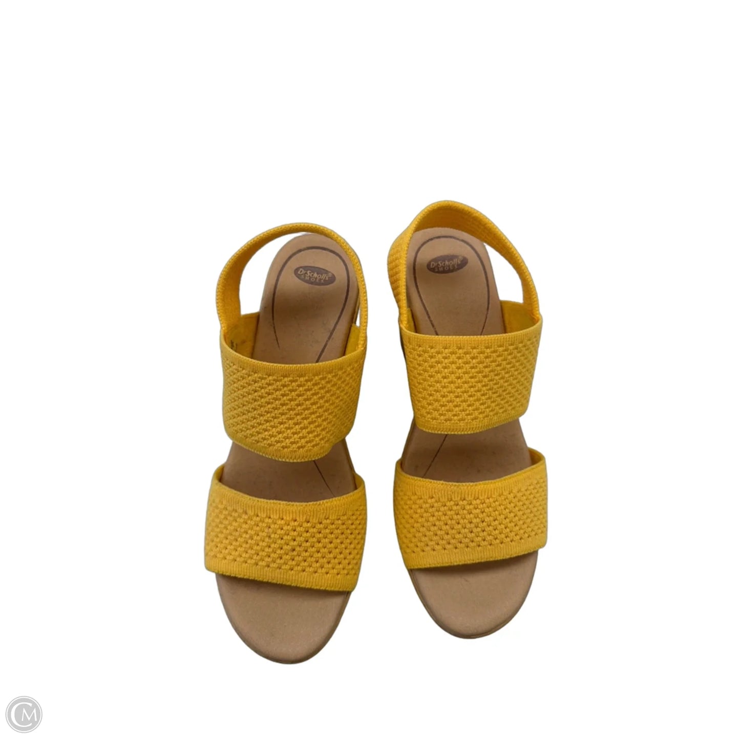 Sandals Heels Block By Dr Scholls In Yellow, Size: 8