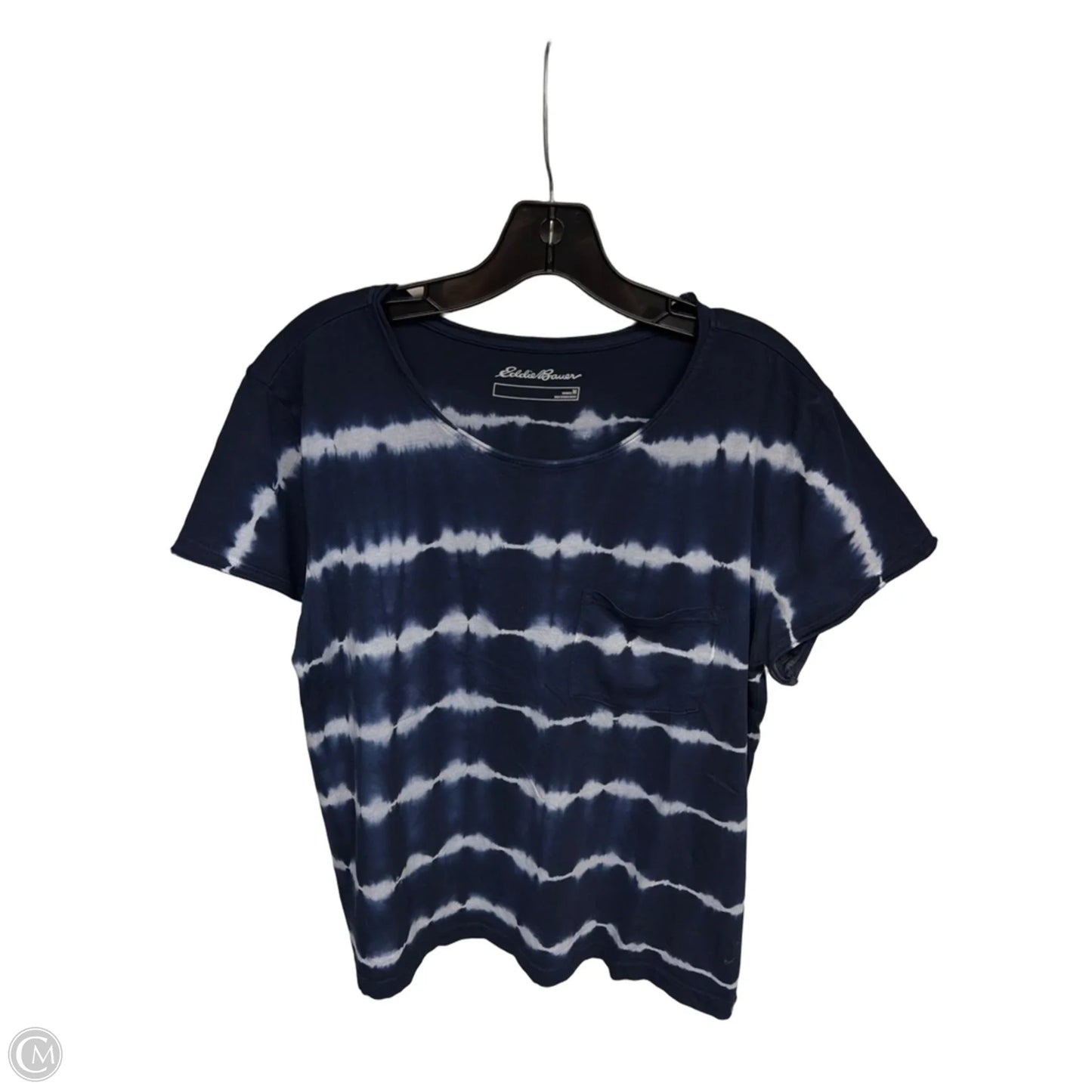 Top Short Sleeve By Eddie Bauer In Blue, Size: M