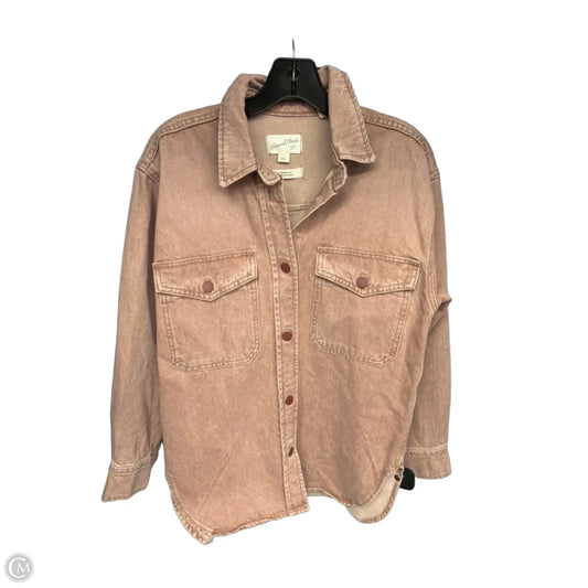 Jacket Denim By Universal Thread In Pink Denim, Size: S