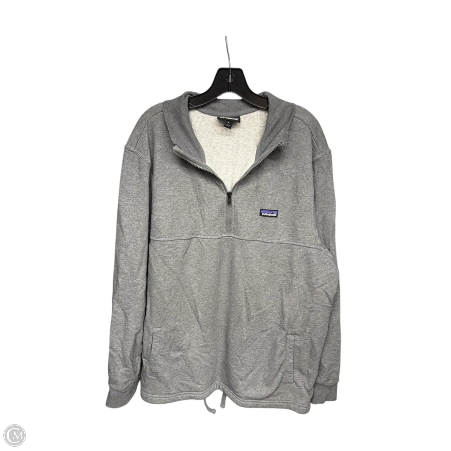 Athletic Sweatshirt Collar By Patagonia In Grey, Size: Xl