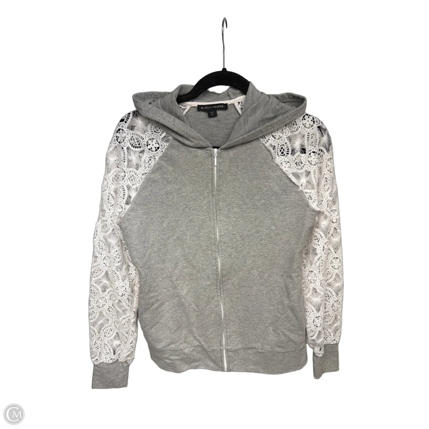Sweatshirt Hoodie By Boston Proper In Grey, Size: S