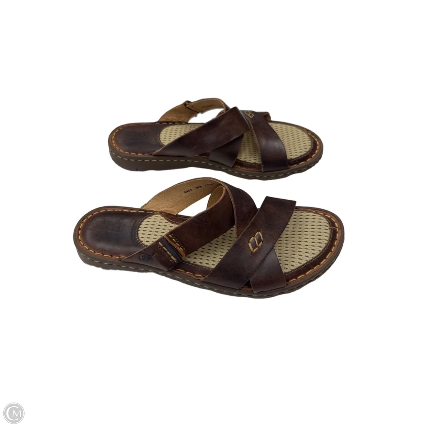 Sandals Flats By Born In Brown, Size: 9/9.5