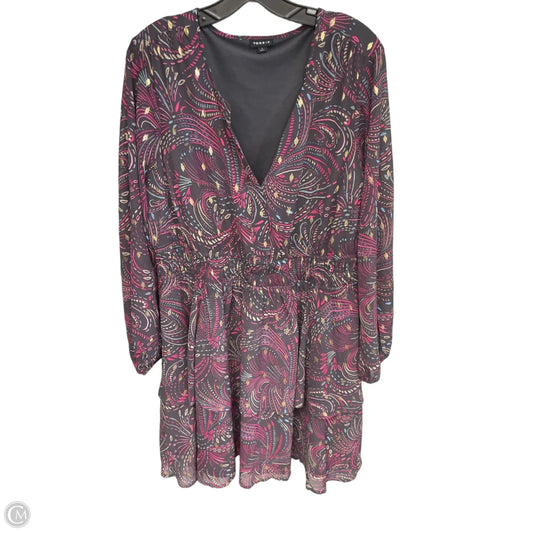 Dress Casual Midi By Torrid In Grey & Purple, Size: 1x