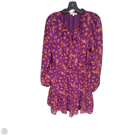 Dress Party Midi By Skies Are Blue In Orange & Purple, Size: L